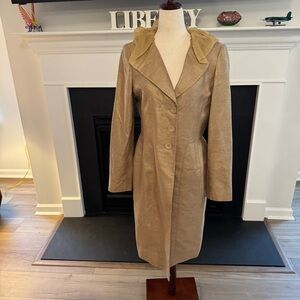 Anne Klein Silk Blend Gold Skirt Suit | Size 8 | Shimmer Textured Jacket & Skirt